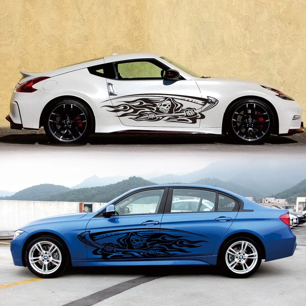 Stickers Voiture Faucheuse Noir Stickers Mania