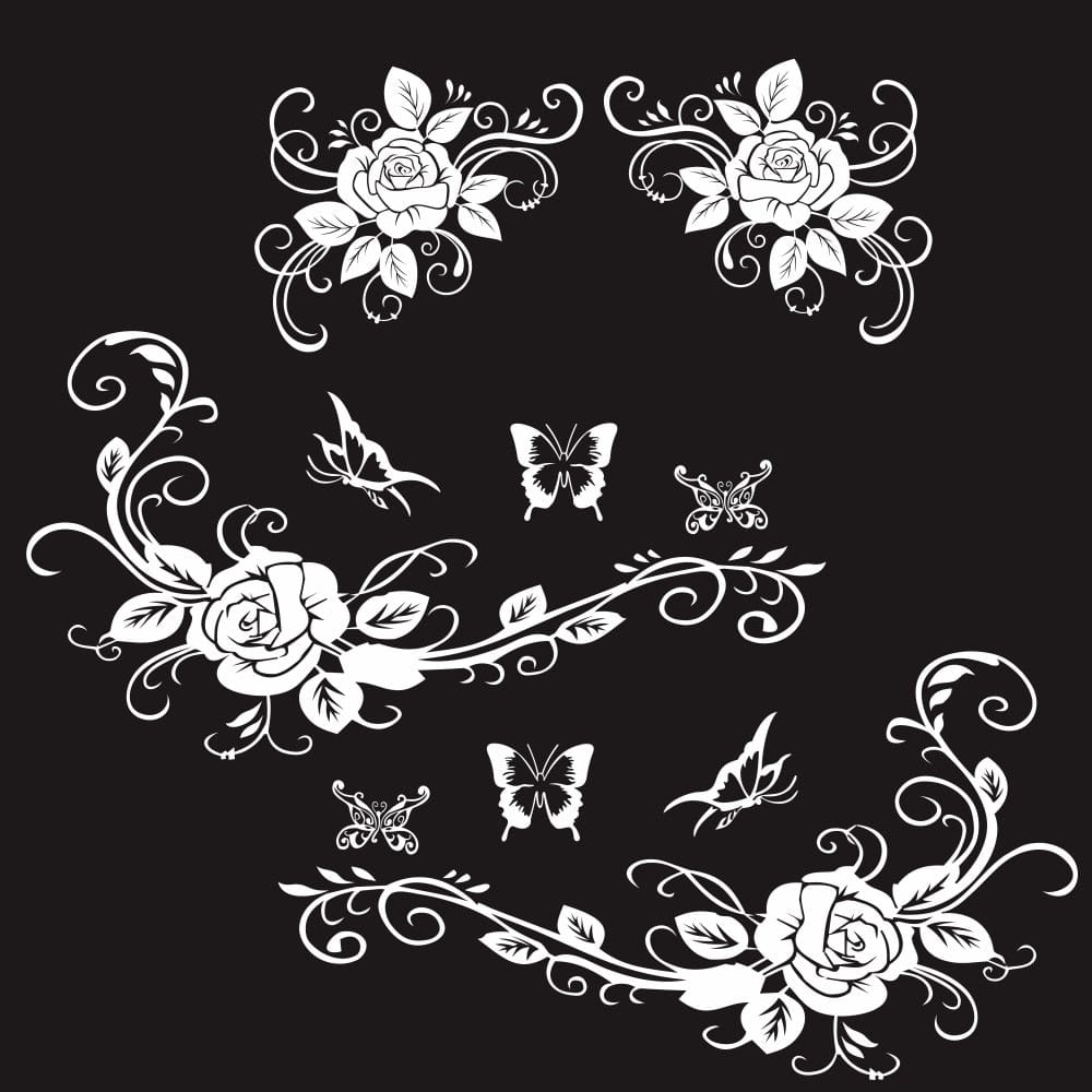 Stickers Voiture Fleurs White Stickers Mania