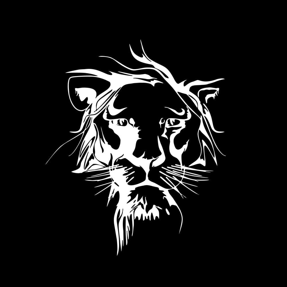 Stickers Voiture Lion Blanc Stickers Mania