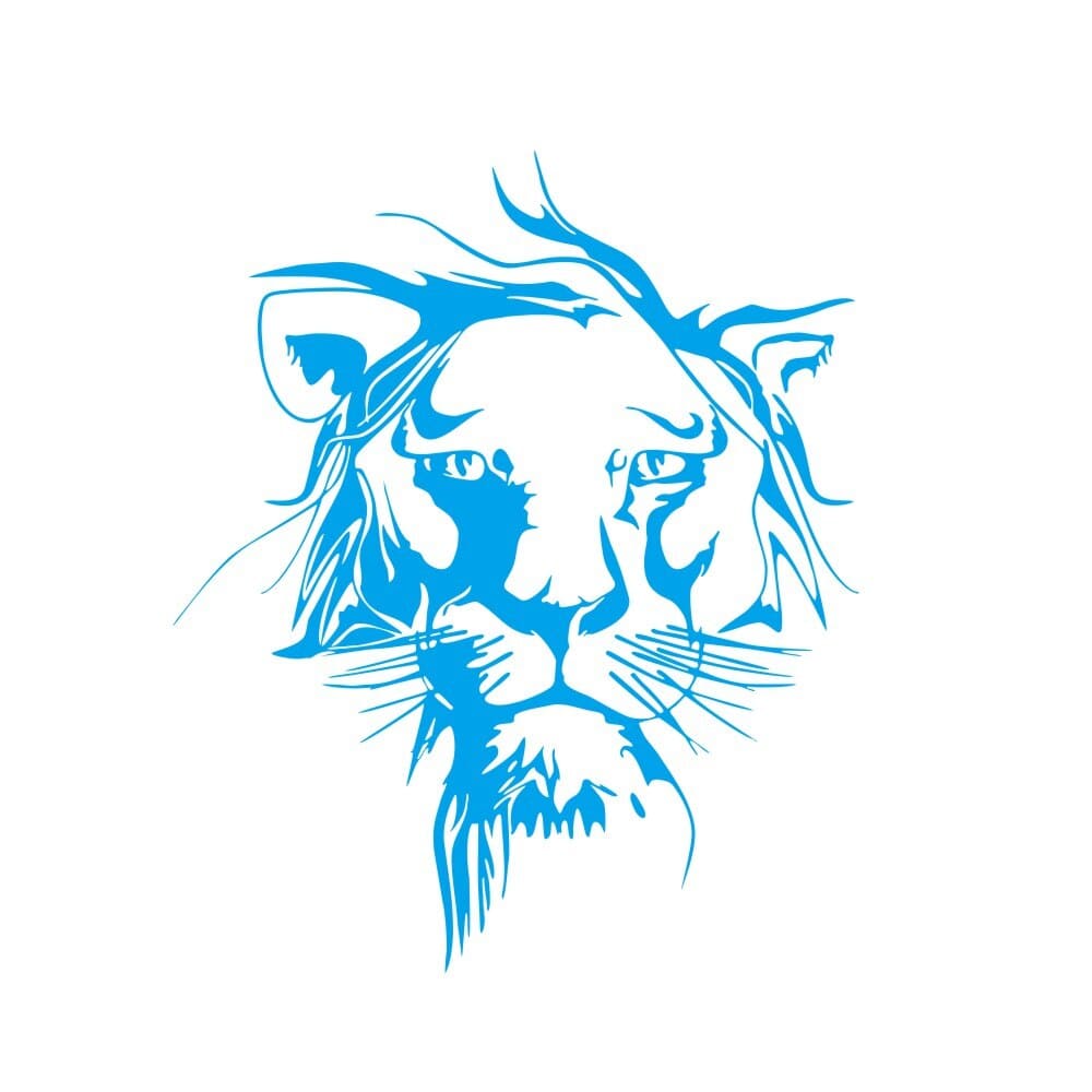 Stickers Voiture Lion Bleu Stickers Mania