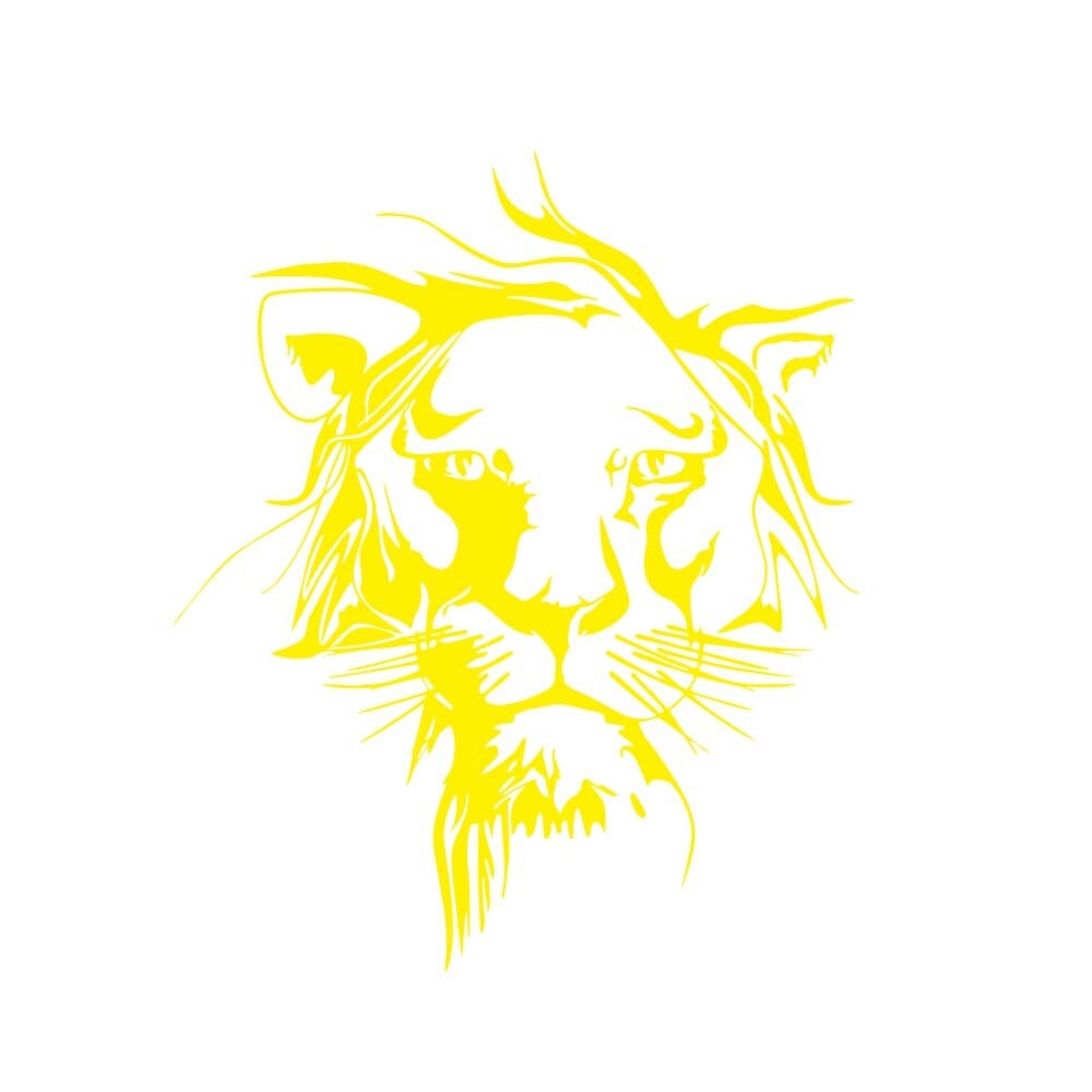 Stickers Voiture Lion Jaune Stickers Mania
