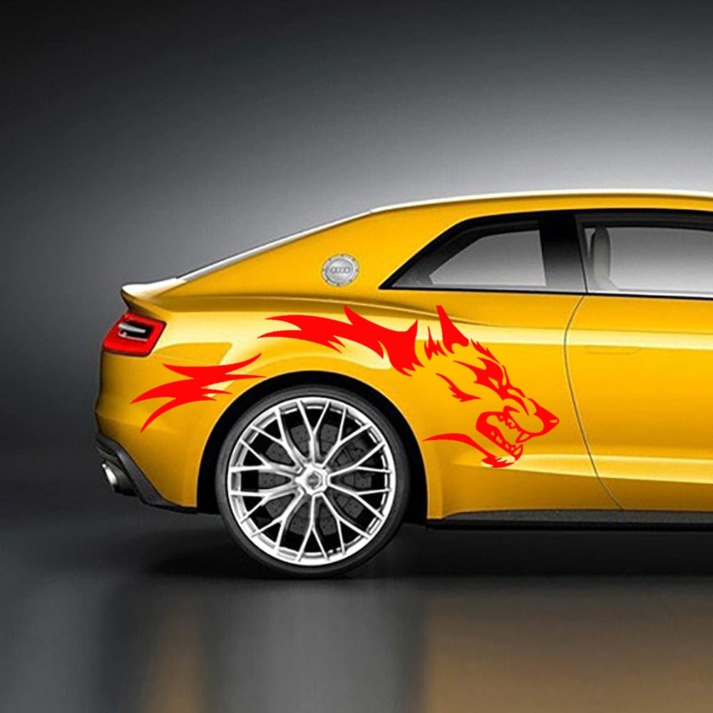 Stickers Voiture Loup Sauvage Stickers Mania