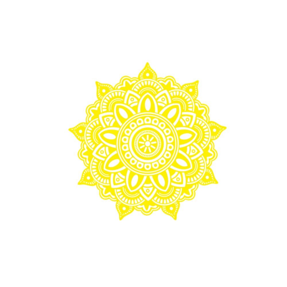 Stickers Voiture Mandala Jaune Stickers Mania