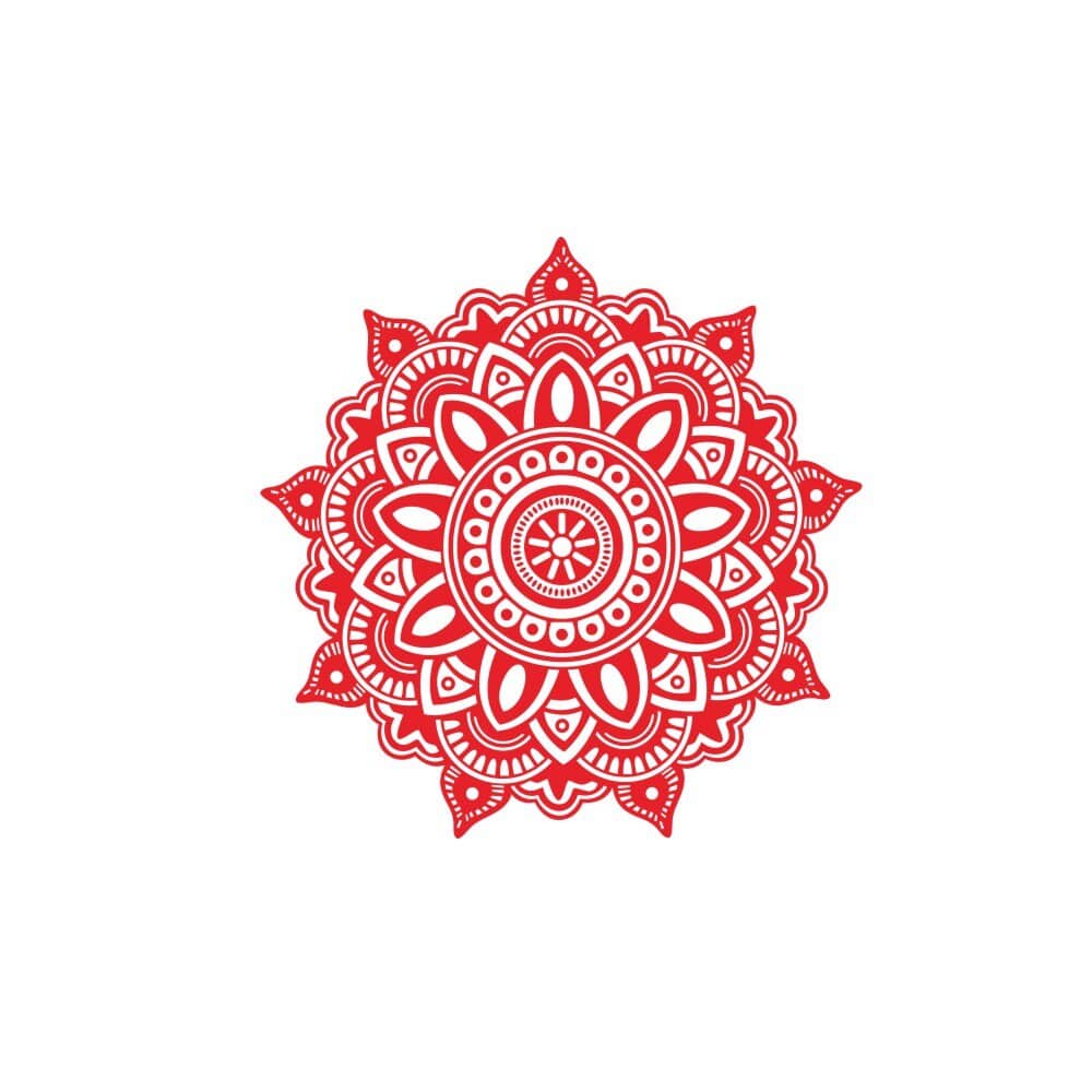 Stickers Voiture Mandala Rouge Stickers Mania
