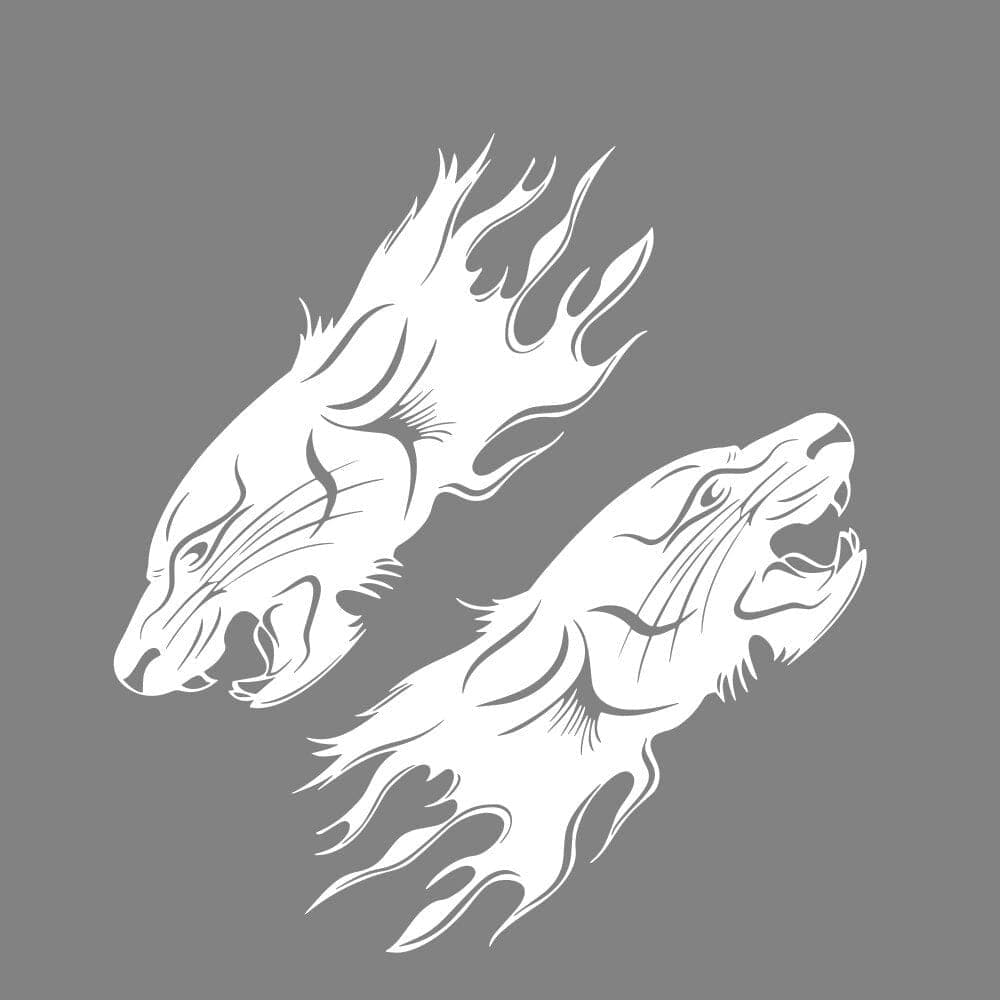 Stickers Voiture Panthère Blanc Stickers Mania