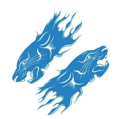 Stickers Voiture Panthère Bleu Stickers Mania