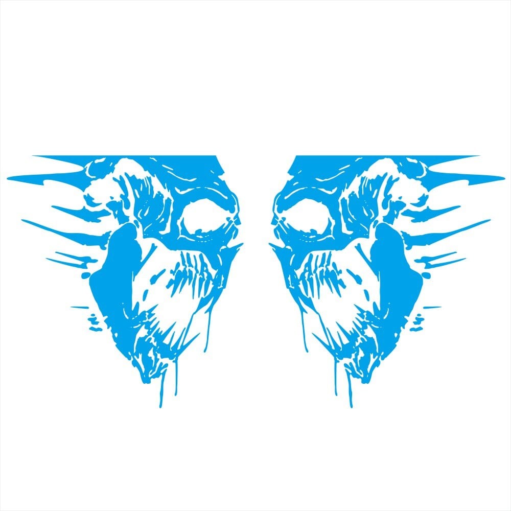 Stickers Voiture Têtes de Mort Bleu Stickers Mania