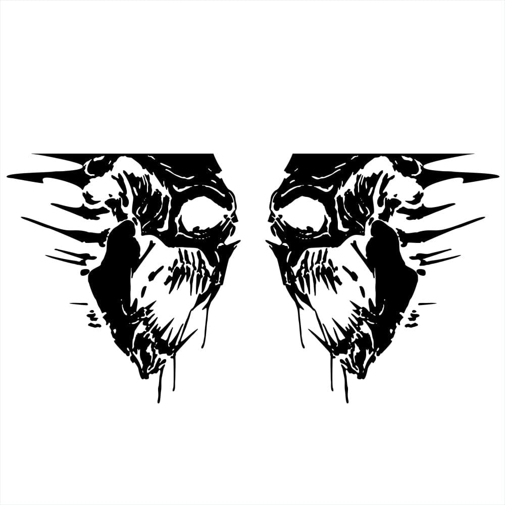 Stickers Voiture Têtes de Mort Noir Stickers Mania