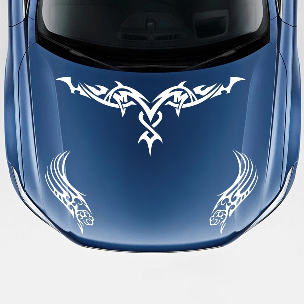 Stickers Voiture Tribal Blanc Stickers Mania