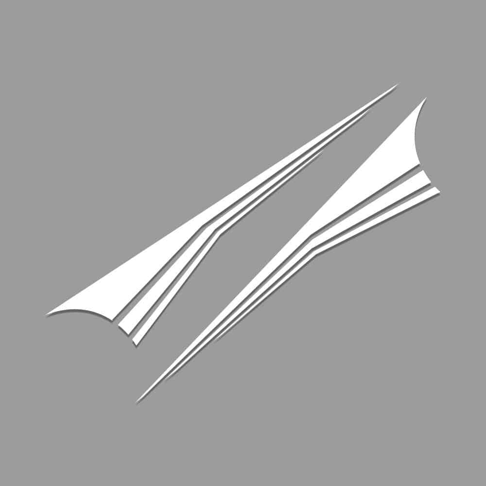 Stickers Voiture Triple Bande Blanc Stickers Mania