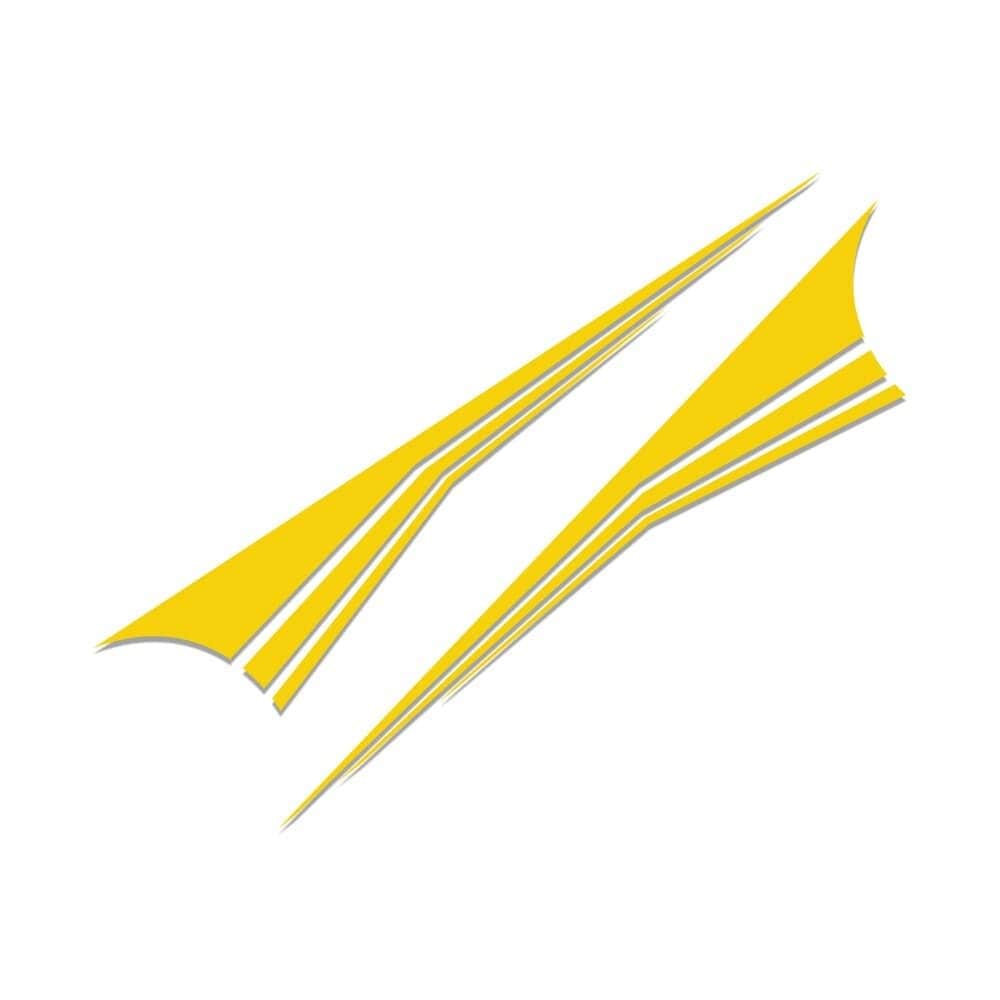 Stickers Voiture Triple Bande Jaune Stickers Mania