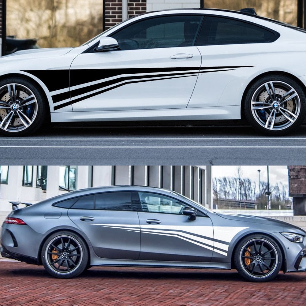 Stickers Voiture Triple Bande Stickers Mania