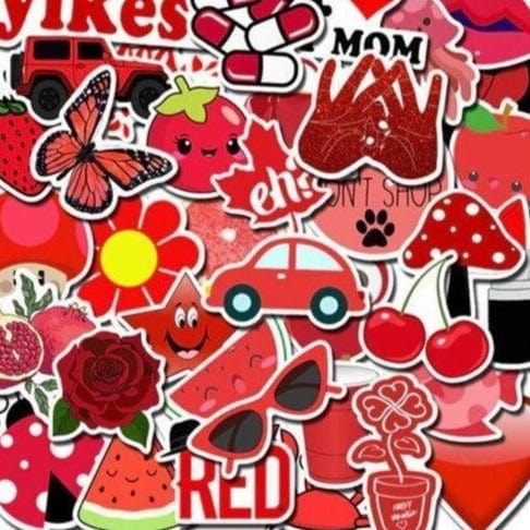 Stickers VSCO <br> Rouge (50pcs) Stickers Mania