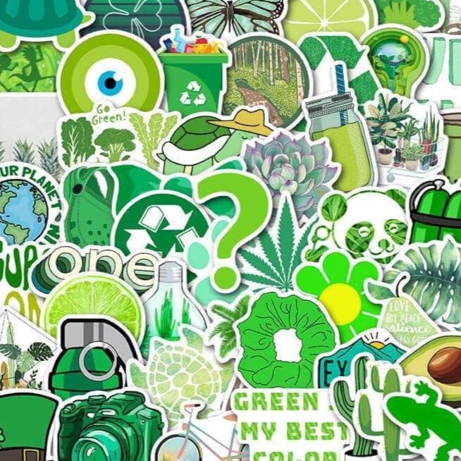 Stickers VSCO <br> Vert (50pcs) Stickers Mania