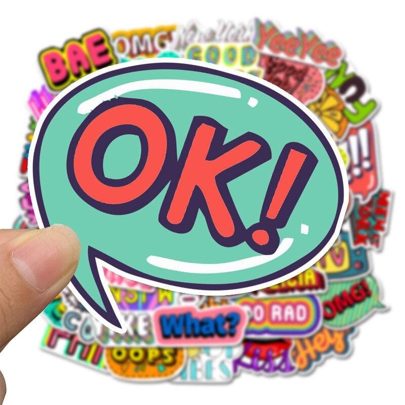 Stickers VSCO <br> Wow (50pcs) Stickers Mania