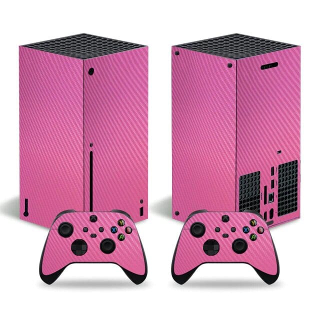 Stickers Xbox Series X<br> Carbone Rose Stickers Mania