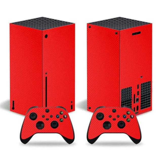 Stickers Xbox Series X<br> Carbone Rouge Stickers Mania