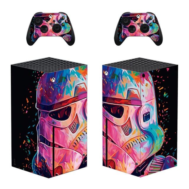 Stickers Xbox Series X<br> Rainbow Storm Trooper Stickers Mania