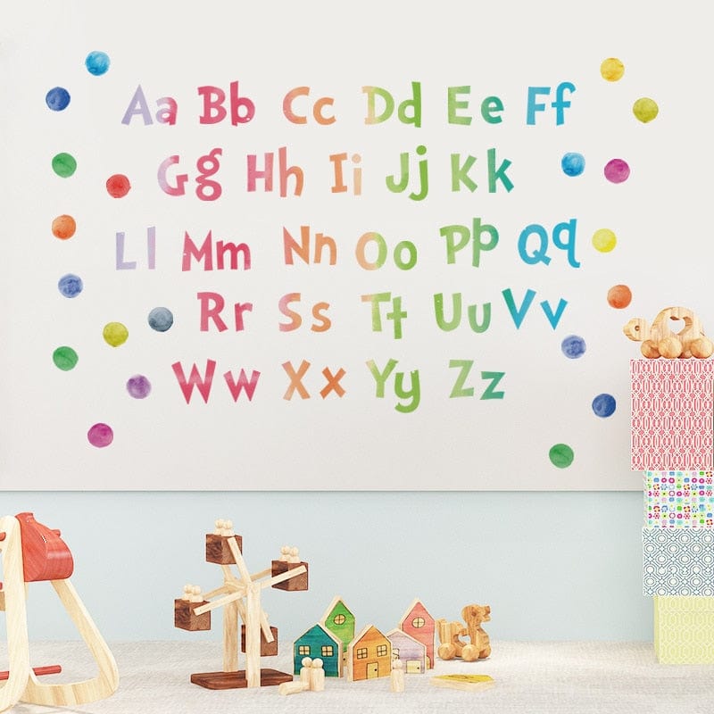 Autocollant Alphabet Multicolore Stickers Mania