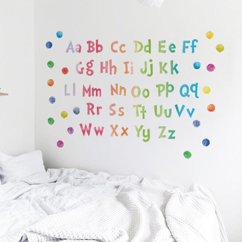 Autocollant Alphabet Multicolore Stickers Mania
