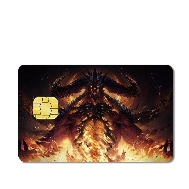 Autocollant Carte Bancaire Diablo Stickers Mania