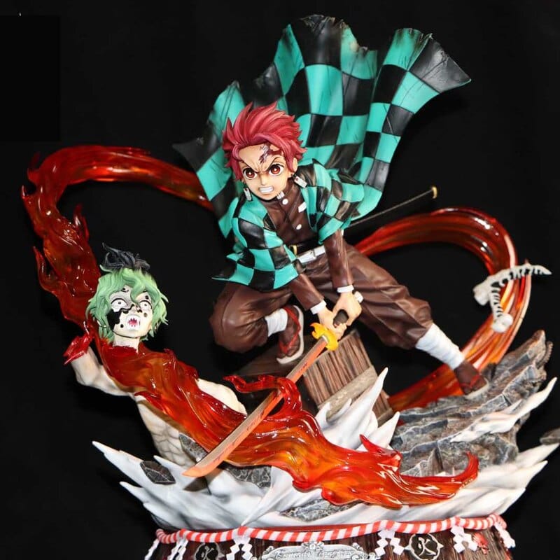 Figurine Collector en Resine Tanjiro vs Gyutaro Stickers Mania