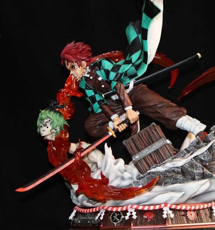 Figurine Collector en Resine Tanjiro vs Gyutaro Stickers Mania