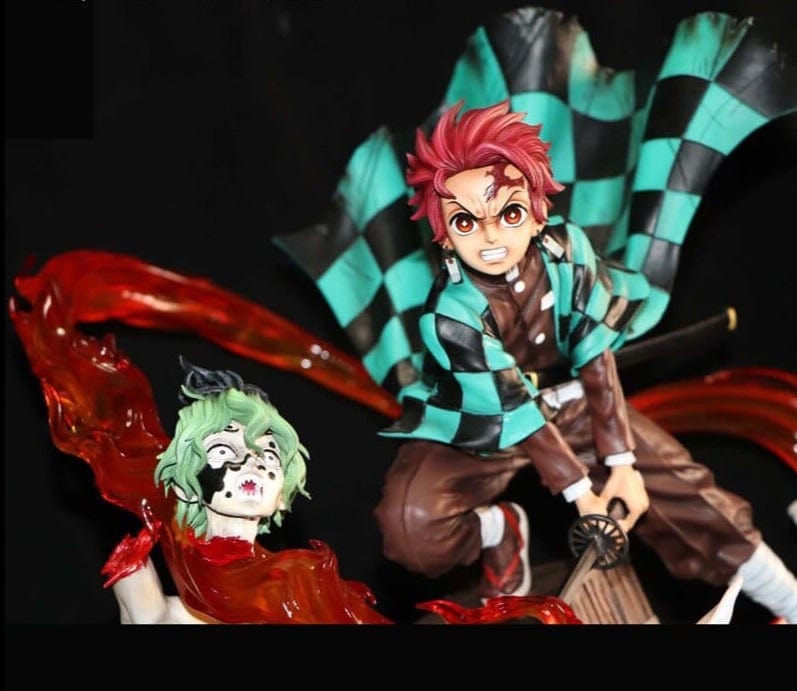 Figurine Collector en Resine Tanjiro vs Gyutaro Stickers Mania