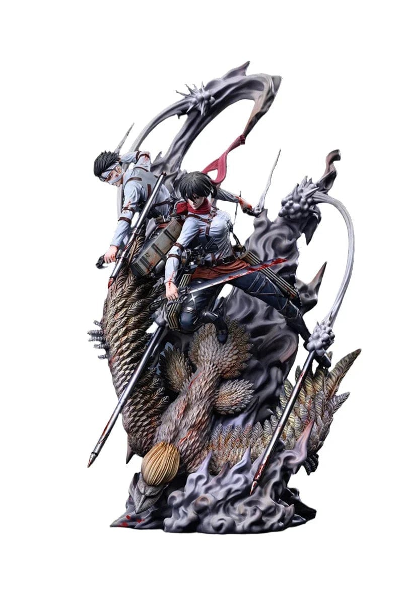 Figurine Édition Limitée en Resine Livai-Mikasa vs Eren Stickers Mania