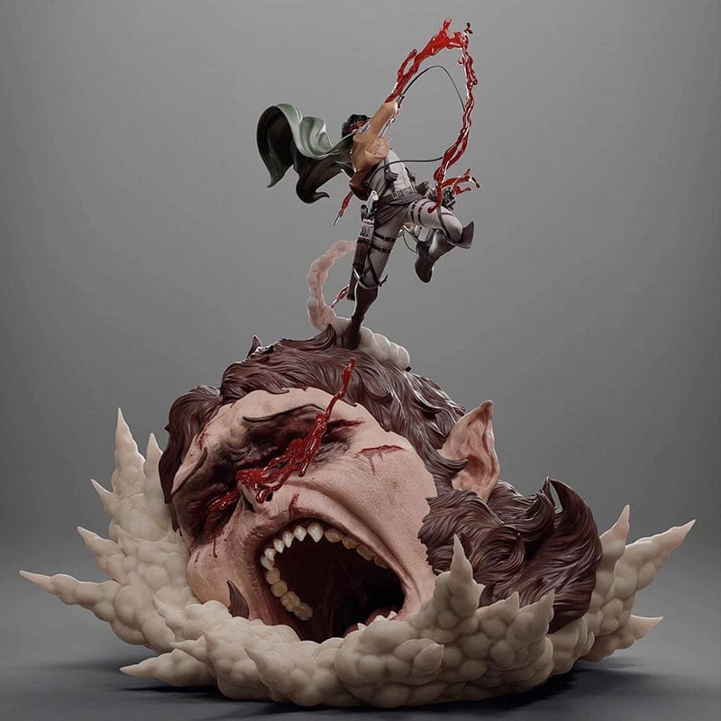 Figurine SNK Collector en Resine Livai vs Titan Bestial Stickers Mania
