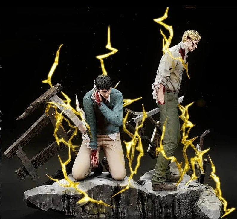 Figurine SNK en Résine Reiner et Bertolt Stickers Mania
