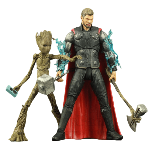 Figurine Thor et Groot Stickers Mania