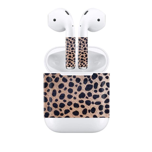 Stickers Airpods Léopard Marron