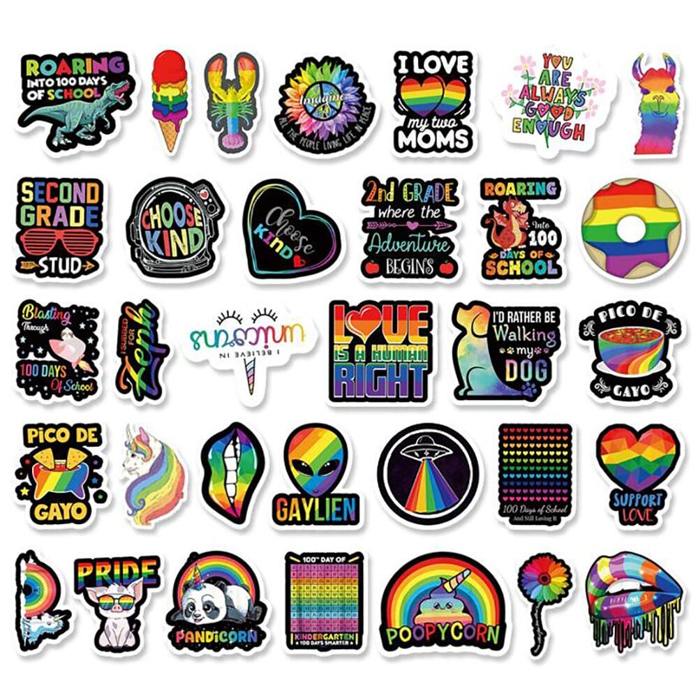Stickers Arc en ciel <br> (Pack de 52) Stickers Mania