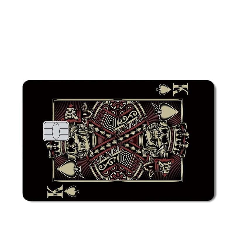 Stickers Carte Bancaire Roi Skull Stickers Mania