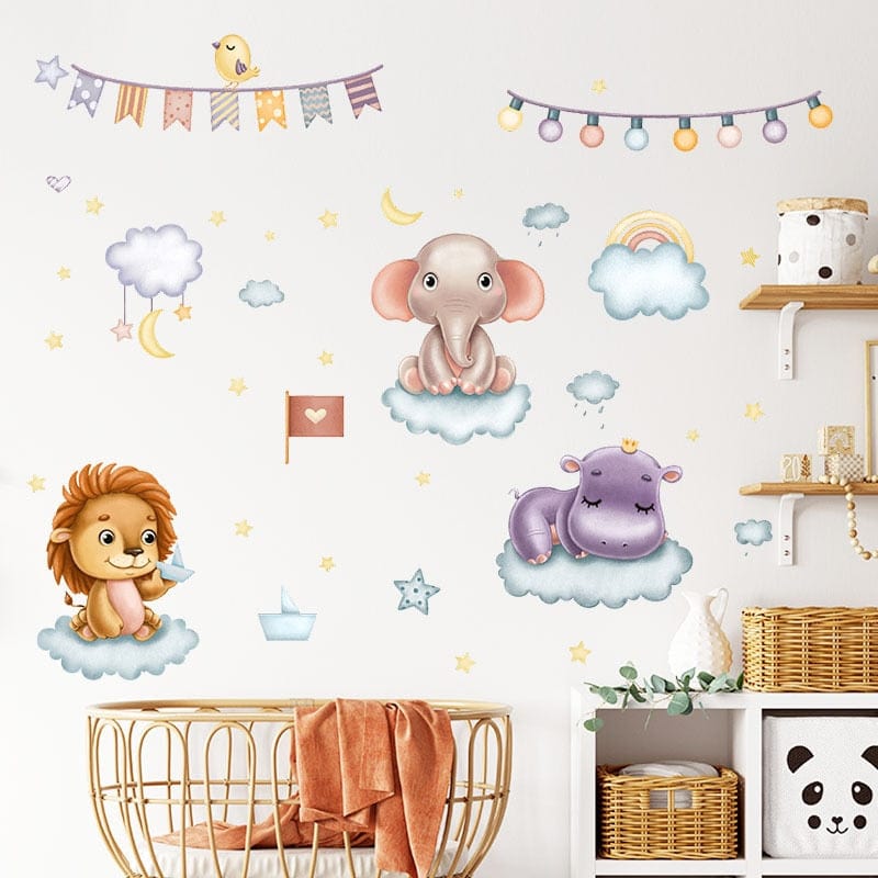 Stickers Chambre Bébé<br>Animaux Cartoon Stickers Mania