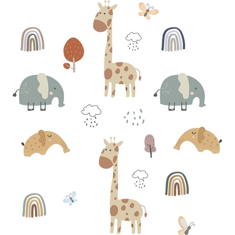 Stickers Chambre Bébé <br> Animaux de la Savane Stickers Mania