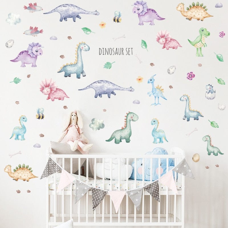 Stickers Chambre Bébé Dinosaure Cartoon Stickers Mania