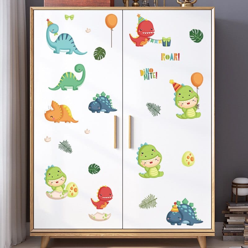 Stickers Chambre Bébé Dinosaures Mignons Stickers Mania