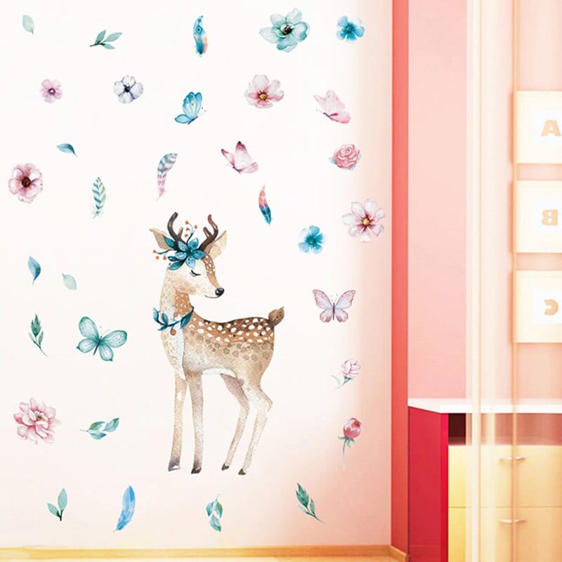 Stickers Chambre Fille <br>Biche Sauvage