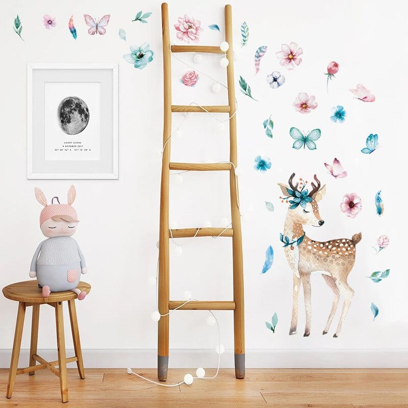 Stickers Chambre Fille <br>Biche Sauvage