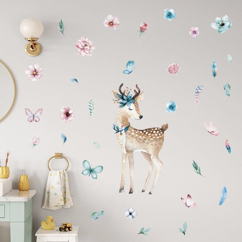 Stickers Chambre Fille <br>Biche Sauvage