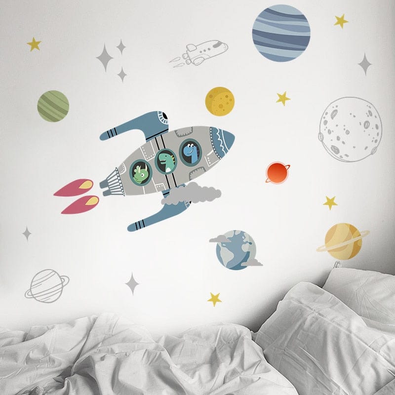 Stickers Chambre Garçon <br>Fusée Spatiale