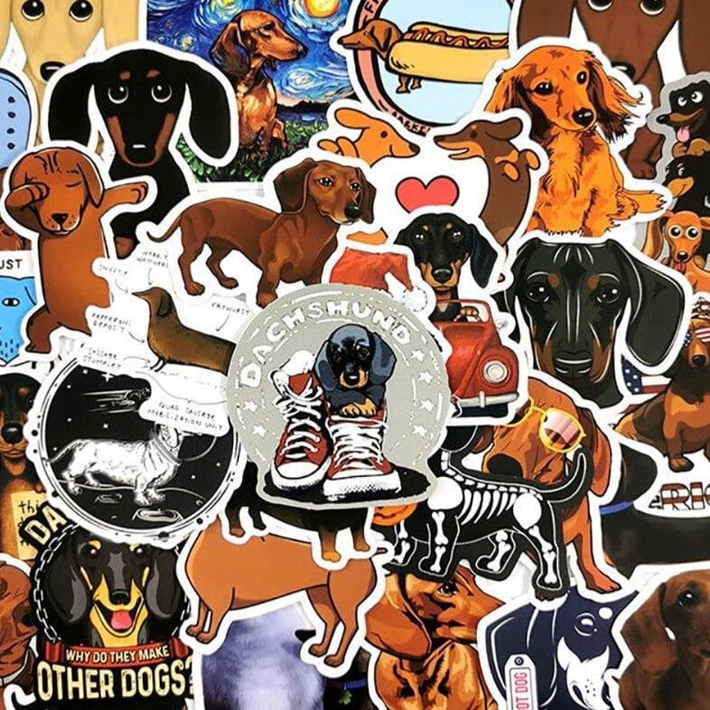 Stickers Chien Teckel Stickers Mania