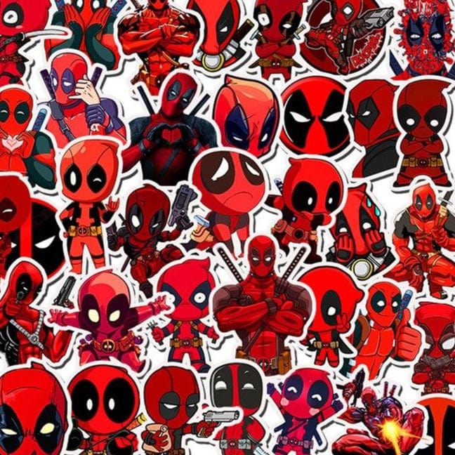 Stickers Deadpool <br> (Pack de 35) Stickers Mania