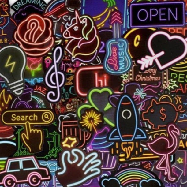 Stickers Flamant Rose Néons Stickers Mania