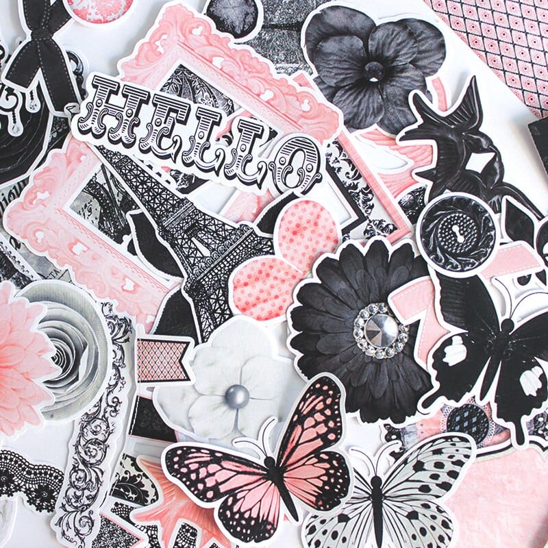 Stickers Fleurs<br> Vintage (57 pcs) Stickers Mania