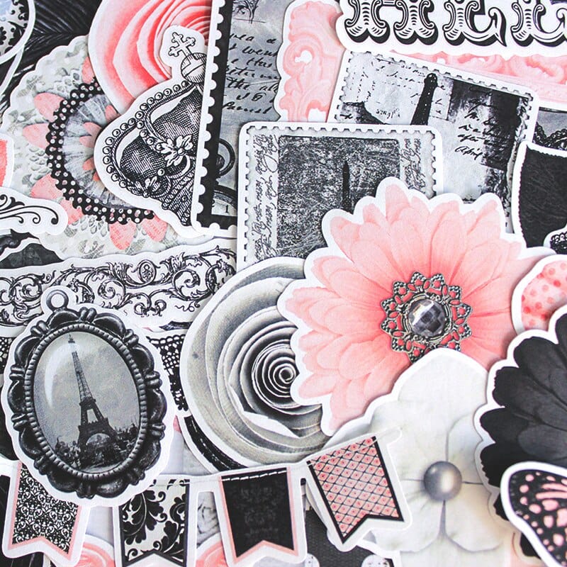 Stickers Fleurs<br> Vintage (57 pcs) Stickers Mania