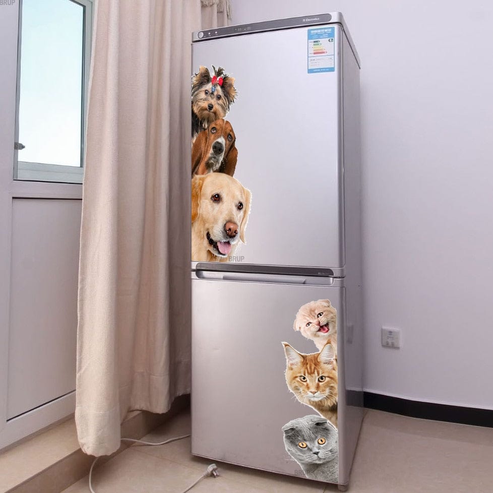 Stickers Frigo Chien et Chat