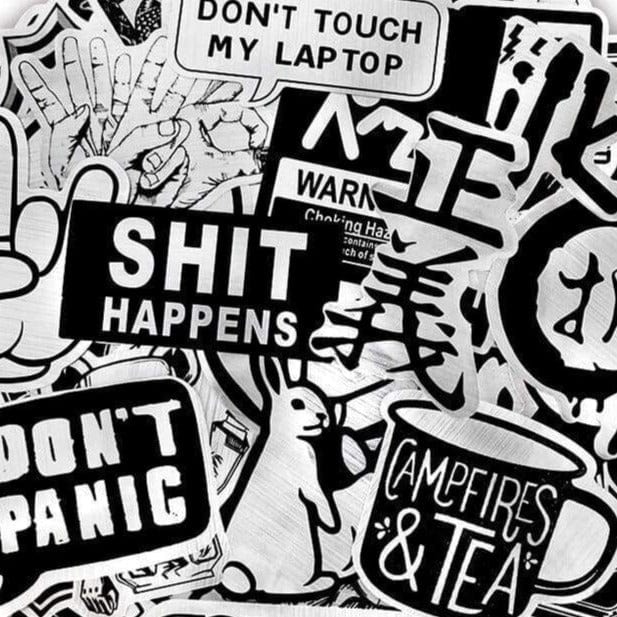 Stickers Graffiti Noir et Gris Métallisé Stickers Mania